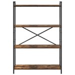 vidaXL Bibliothèque Chêne fumé 80 x 30 x 118 cm Bois d'ingénierie