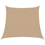 vidaXL Voile d'ombrage 160 g/m² Taupe 4/5x4 m PEHD