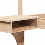vidaXL Cadre de lit avec tables de chevet Marron Bois massif en pin