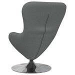 vidaXL Fauteuil œuf Gris foncé tissu