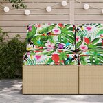 vidaXL Set de coussins de palette Floral 2 Pièces Jungle tropicale