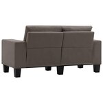 vidaXL Canapé Taupe 2 places tissu