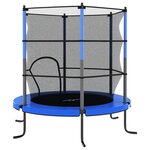 vidaXL Trampoline avec filet de sécurité Rond 140x160 cm Bleu