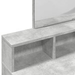 vidaXL Coiffeuse avec miroir gris béton 80x41x144 5 cm