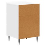 vidaXL Cabinet de chevet avec tiroir Blanc brillant 43 x 41 x 68 cm