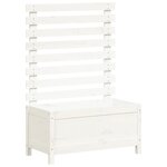 vidaXL Jardinière avec support blanc 79x39 5x114 cm bois de pin massif