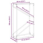vidaXL Portant de bois chauffage noir 60x25x100 cm