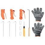 vidaXL Poêle à bois de tente et cheminée et pieds pliables noir acier