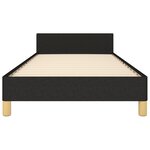 vidaXL Cadre de lit sans matelas avec tête de lit noir 90x190 cm tissu