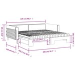 vidaXL Lit de jour et gigogne et matelas gris clair 100x200 cm velours