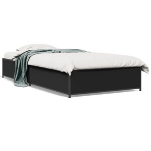 vidaXL Cadre de lit sans matelas noir 90x190 cm