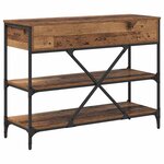 vidaXL Table console avec tiroir Bois ancien Bois d'ingénierie
