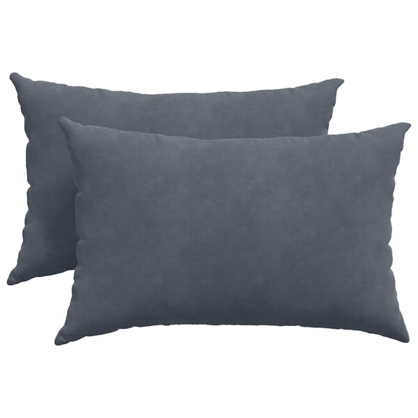 vidaXL Coussins de canapé 2 Pièces Gris foncé 60 x 40 cm