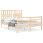 vidaXL Cadre de lit sans matelas 120x200 cm bois massif