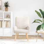 vidaXL fauteuil Crème 63 x 67 x 94 cm Tissu Sherpa