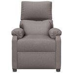 vidaXL Fauteuil inclinable Taupe Tissu