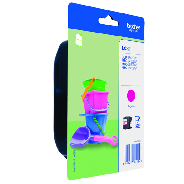 BROTHER LC-221M (LC221M) Cartouche jet d'encre magenta de marque Brother LC221M (LC-221M)