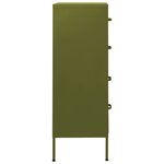 vidaXL Commode Vert olive 80x35x101 5 cm Acier