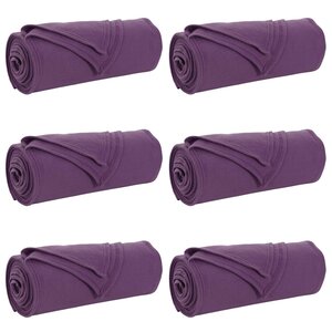 vidaXL Couvertures à jeter 6 Pièces Violet 200 x 150 cm Toison