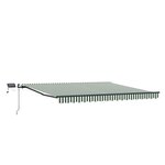 vidaXL Auvent rétractable Vert et blanc 450 × 300 cm