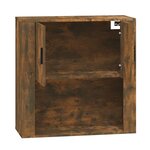 vidaXL Armoire murale Chêne fumé 80x33x80 cm Bois d'ingénierie