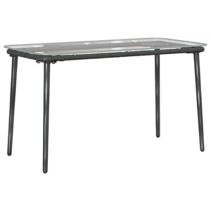 vidaXL Table de Jardin Noir 80 x 40 x 45 cm polyrotin