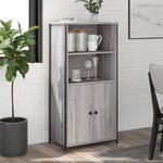vidaXL Buffet haut sonoma gris 62x36x121 5 cm bois d'ingénierie