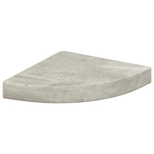 vidaXL Étagère d'angle murale Gris béton 25x25x3 8 cm MDF