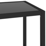 vidaXL Étagère noir et transparent 100x36x168 cm verre trempé