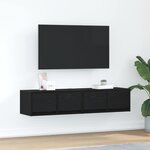 vidaXL Meubles TV 2 Pièces chêne noir 60x31x25 5 cm bois d'ingénierie