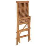 vidaXL Chaises pliables de jardin lot de 8 Bois de teck solide