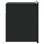 vidaXL Cabinet de chevet mural 2 Pièces Noir 33 x 34 5 x 43 cm
