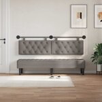 vidaXL Tête de lit suspendue Taupe Tissu