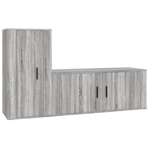 vidaXL Ensemble de meubles TV 2 Pièces Sonoma gris Bois d'ingénierie