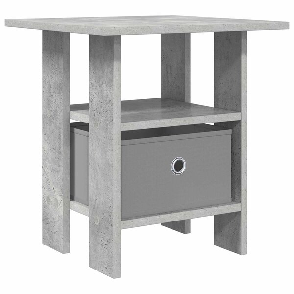 vidaXL Table de chevet Gris béton 41 x 40 x 45 cm Bois d'ingénierie