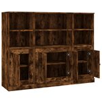 vidaXL Buffets 3 Pièces chêne fumé bois d'ingénierie