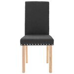 vidaXL Chaises à manger lot de 2 noir tissu