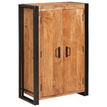vidaXL Highboard avec portes Marron Bois d'acacia massif et métal
