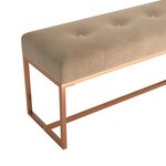 vidaXL Banc Beige 110x36x45 cm Velours