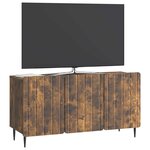 vidaXL Meuble TV 99 x 34 5 x 52 cm Chêne fumé Bois d'ingénierie
