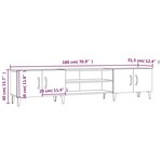 vidaXL Meuble TV gris béton 180x31 5x40 cm bois d'ingénierie