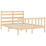 vidaXL Cadre de lit avec tête de lit 140x200 cm bois massif
