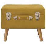 vidaXL Tabourets de rangement lot de 3 Jaune moutarde Velours