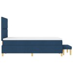 vidaXL Lit à ressort avec matelas et banc bleu 120x200 cm en tissu