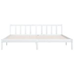 vidaXL Cadre de lit sans matelas blanc bois massif