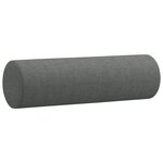vidaXL Canapé 2 places avec oreillers gris foncé 120 cm tissu