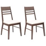 vidaXL Chaises de salle à manger 2 Pièces Marron Clair 43 x 54 x 89 cm