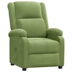 vidaXL Fauteuil inclinable vert clair velours