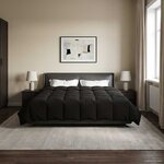 vidaXL Duvet complet toute l'année 260 x 220 cm 4 saisons Noir