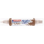 Marqueur acryl 3d dble pointe 5400 noisette 2-3 mm  5-10 mm x 5 EDDING